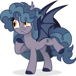 Size: 4145x4146 | Tagged: safe, artist:cirillaq, oc, oc only, oc:stormy, bat pony, pony, female, mare, simple background, solo, transparent background