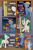 Size: 1920x2948 | Tagged: safe, artist:alexdti, oc, oc only, oc:aqua lux, oc:brainstorm (alexdti), oc:purple creativity, oc:star logic, oc:warm focus, angel, devil, pony, comic:quest for friendship retold, crying, hat, shoulder angel, shoulder devil, sunglasses, tears of joy, trident