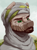 Size: 1560x2100 | Tagged: safe, artist:kelkessel, oc, oc only, oc:almami zekuris, zebra, equestria at war mod, beard, bust, clothes, facial hair, moustache, portrait, solo, zebra oc