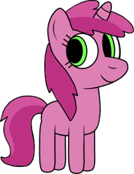 Size: 242x313 | Tagged: safe, artist:hannah1986, ruby pinch, pony, unicorn, g4, .svg available, castle creator, closed mouth, cute, female, filly, foal, horn, pinchybetes, simple background, smiling, solo, svg, transparent background, vector