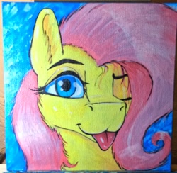 Size: 4246x4146 | Tagged: safe, artist:br333, fluttershy, pony, g4, face, painting