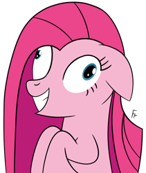 Size: 2000x2367 | Tagged: safe, artist:frownfactory, pinkie pie, earth pony, g4, party of one, female, pinkamena diane pie, simple background, smiling, transparent background