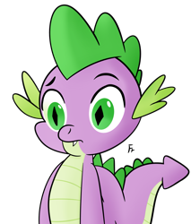 Size: 1863x2190 | Tagged: safe, artist:frownfactory, spike, dragon, g4, fangs, male, simple background, solo, transparent background