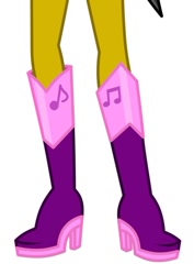 Size: 494x697 | Tagged: safe, artist:ajosterio, octavia melody, equestria girls, g4, boots, boots shot, crystal guardian, high heel boots, legs, pictures of legs, shoes, simple background, solo, white background