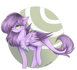 Size: 5256x4814 | Tagged: safe, artist:squishkitti, oc, oc only, oc:grape soda, pegasus, pony, absurd resolution, amputee, female, freckles, mare, solo