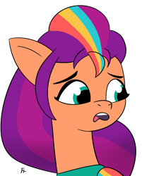 Size: 2292x2849 | Tagged: safe, artist:frownfactory, sunny starscout, earth pony, g5, female, mane stripe sunny, simple background, solo, transparent background