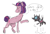 Size: 676x466 | Tagged: safe, artist:emptygoldstudio, ocellus, twilight sparkle, changeling, pony, unicorn, alternate hairstyle, alternate universe, colored sketch, cute, duo, duo female, excited, female, frown, horn, pre changedling ocellus, simple background, sketch, speech bubble, tail, tail bun, tail net, turned head, unicorn twilight, white background