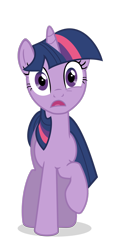 Size: 1600x3233 | Tagged: safe, artist:stricer555, twilight sparkle, pony, unicorn, g4, suited for success, female, mare, open mouth, raised hoof, simple background, solo, transparent background, unicorn twilight, vector