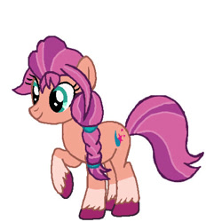 Size: 419x452 | Tagged: safe, artist:qjosh, sunny starscout, earth pony, g4, g5, female, g5 to g4, generation leap, simple background, solo, white background