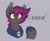 Size: 2146x1767 | Tagged: safe, artist:reddthebat, oc, oc only, oc:selena (reddthebat), bat pony, pony, bat pony oc, chinese, ear fluff, eyebrows, eyebrows visible through hair, female, mare, night guard, open mouth, solo, talking to viewer