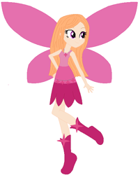 Size: 501x634 | Tagged: safe, artist:selenaede, artist:user15432, fairy, equestria girls, g4, base used, boots, clothes, crossover, dress, equestria girls style, equestria girls-ified, fairy wings, grace the glitter fairy, hand on hip, jewelry, necklace, pink dress, pink wings, rainbow magic (series), shoes, simple background, smiling, white background, wings