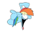 Size: 1087x1000 | Tagged: safe, artist:thedangbooper, rainbow dash, oc, oc:grumeshed, pegasus, skinwalker, g4, creepy, face, hallucination, head, horror, nightmare fuel, simple background, smiling, solo, transparent background, wip