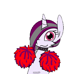 Size: 610x610 | Tagged: safe, artist:syscod, oc, unicorn, animated, cheering, gif, horn