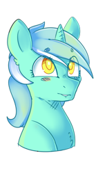 Size: 2227x4000 | Tagged: dead source, safe, artist:nuclearpone, lyra heartstrings, pony, unicorn, g4, blush sticker, blushing, bust, chest fluff, ear fluff, eye clipping through hair, eyebrows, eyebrows visible through hair, high res, horn, portrait, simple background, solo, transparent background