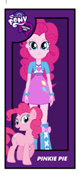 Size: 296x650 | Tagged: safe, artist:qbert2kcat, pinkie pie, earth pony, human, equestria girls, g4, arms, boots, bow, bracelet, clothes, doll, female, fingers, hand, happy, jewelry, legs, long hair, long mane, open mouth, open smile, shirt, shoes, short sleeves, skirt, smiling, standing, tail, teenager, toy, vest