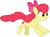 Size: 4033x3000 | Tagged: safe, artist:cloudy glow, apple bloom, earth pony, pony, g4, .ai available, apple bloom's bow, bow, female, hair bow, high res, mare, older, older apple bloom, running, simple background, solo, the cmc's cutie marks, transparent background, vector