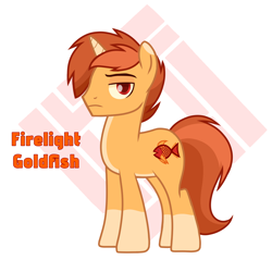 Size: 4320x4322 | Tagged: safe, artist:northglow, oc, oc only, oc:firelight goldfish, unicorn, base used, bored, cutie mark, gay, horn, male, simple background, unicorn oc