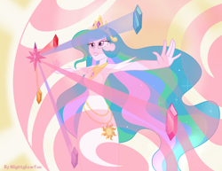 Size: 3300x2550 | Tagged: safe, artist:nightglowfan, princess celestia, human, equestria girls, g4, princess twilight sparkle (episode), bare shoulders, crying, element of generosity, element of honesty, element of kindness, element of laughter, element of loyalty, element of magic, elements of harmony, equestria girls interpretation, equestria girls-ified, female, high res, scene interpretation, slender, solo, thin