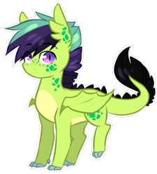 Size: 720x800 | Tagged: safe, artist:kraytt-05, oc, oc only, oc:fervent flame, dracony, hybrid, chibi, eyebrows, eyebrows visible through hair, interspecies offspring, looking at you, male, offspring, parent:rarity, parent:spike, parents:sparity, simple background, solo, transparent background