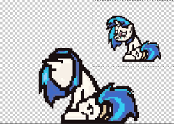 Size: 560x400 | Tagged: safe, artist:softlava, dj pon-3, vinyl scratch, pony, unicorn, game:element of justice, g4, alpha channel, butt, crying, digital art, element of justice, female, horn, mare, pixel art, plot, solo