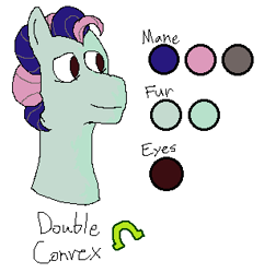 Size: 306x317 | Tagged: safe, artist:nukepony360, oc, oc only, oc:double convex, earth pony, bust, male, portrait, simple background, solo, stallion, white background
