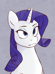 Size: 520x700 | Tagged: safe, artist:bunnyshrubby, rarity, pony, unicorn, equestria at war mod, g4, bust, horn, portrait, solo