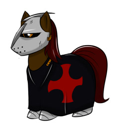 Size: 500x500 | Tagged: safe, artist:kloudmutt, oc, oc only, earth pony, pony, armor, helmet, knights templar, male, simple background, solo, stallion, white background
