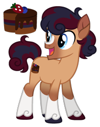 Size: 1157x1474 | Tagged: safe, artist:strawberry-spritz, oc, oc only, earth pony, pony, male, offspring, parent:bon bon, parent:doctor whooves, simple background, solo, teenager, transparent background