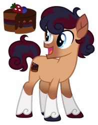 Size: 1157x1474 | Tagged: safe, artist:strawberry-spritz, oc, oc only, earth pony, pony, male, offspring, parent:bon bon, parent:doctor whooves, parents:doctorbon, simple background, solo, teenager, transparent background