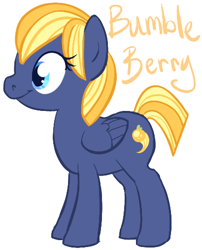 Size: 410x507 | Tagged: safe, artist:clovercoin, oc, oc only, oc:bumble berry, pegasus, pony, female, mare, pegasus oc, simple background, solo, white background