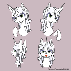 Size: 2000x2000 | Tagged: safe, artist:cassandra211190, oc, oc only, oc:κασσάνδρα, alicorn, pony, alicorn oc, horn, solo, tongue out, wings