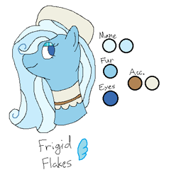 Size: 425x446 | Tagged: safe, artist:nukepony360, oc, oc only, oc:frigid flakes, pegasus, bust, female, hat, mare, portrait, simple background, solo, white background