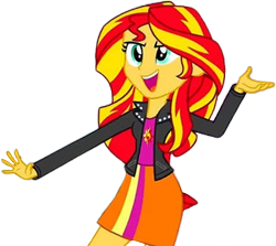 Size: 2825x2520 | Tagged: safe, edit, edited screencap, editor:homersimpson1983, screencap, sunset shimmer, human, equestria girls, g4, my little pony equestria girls, background removed, clothes, female, not a vector