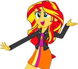 Size: 2825x2520 | Tagged: safe, edit, edited screencap, editor:mrtoonlover83, screencap, sunset shimmer, human, equestria girls, g4, my little pony equestria girls, background removed, clothes, female, not a vector, simple background, solo, transparent background