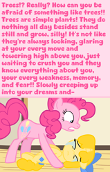 Size: 1600x2523 | Tagged: safe, artist:snowflakepone, edit, edited screencap, screencap, pinkie pie, oc, oc:snowflake, g4, crying, duo, duo female, female, filly, foal, phobia, scared, trauma