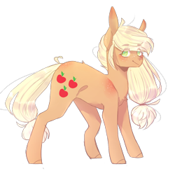 Size: 1012x988 | Tagged: safe, artist:riressa, applejack, earth pony, pony, g4, female, freckles, mare, missing accessory, simple background, smiling, solo, transparent background