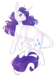 Size: 1364x1820 | Tagged: safe, artist:riressa, rarity, pony, unicorn, g4, female, horn, leonine tail, simple background, smiling, solo, tail, transparent background