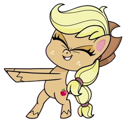 Size: 456x440 | Tagged: safe, artist:luckydog416, edit, edited screencap, screencap, applejack, earth pony, g4.5, my little pony: pony life, female, simple background