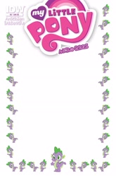 Size: 2063x3131 | Tagged: safe, idw, spike, dragon, g4, micro-series #9, my little pony micro-series, comic cover, cover, cover art, male, my little pony logo, simple background, white background
