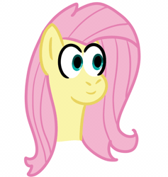 Size: 778x821 | Tagged: safe, artist:zoeyhorse, fluttershy, pegasus, pony, g4, animated, bust, female, frown, gif, looking at you, mare, simple background, smiling, solo, white background