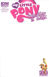 Size: 772x1200 | Tagged: safe, idw, applejack, earth pony, pony, g4, comic cover, cover, cover art, female, mare, my little pony logo, simple background, white background