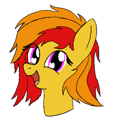 Size: 903x971 | Tagged: safe, artist:cocacola1012, oc, oc only, oc:sunrise flair, pegasus, pony, bust, female, heart, heart eyes, open mouth, portrait, simple background, solo, transparent background, wingding eyes