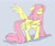 Size: 2048x1735 | Tagged: safe, artist:chub-wub, fluttershy, pegasus, pony, g4, butt, colored, colored sketch, ear fluff, ears back, floppy ears, hatching (technique), impossibly long mane, impossibly long tail, lidded eyes, long mane, long tail, looking back, male, not rule 63, one wing out, pink hair, pink mane, plot, requested art, shadow, sketch, smiling, solo, stallion, standing, tail, teal eyes, trans fluttershy, trans male, transgender, unshorn fetlocks, wing fluff, wings, yellow coat