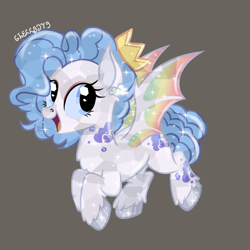 Size: 2048x2048 | Tagged: source needed, safe, artist:6hellboy9, oc, oc only, oc:danzei animation jora, bat pony, crystal pony, pegasus, pony, cute, female, pegasus oc, simple background