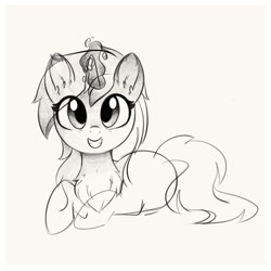 Size: 1153x1153 | Tagged: safe, artist:aureai-sketches, oc, oc only, pony, unicorn, chest fluff, cute, ear fluff, female, horn, lying down, magic, mare, ocbetes, prone, simple background, solo, white background