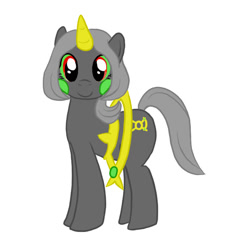 Size: 610x669 | Tagged: safe, artist:intruder, arceus, pony, unicorn, horn, looking at you, mythical pokémon, pokémon, ponified, simple background, smiling, solo, white background