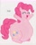 Size: 2535x3199 | Tagged: safe, artist:drchrisman, pinkie pie, earth pony, pony, g4, belly, big belly, bottom heavy, colored pencil drawing, eyes closed, fat, morbidly obese, obese, open mouth, open smile, piggy pie, pudgy pie, smiling, solo, traditional art