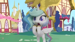 Size: 1920x1080 | Tagged: safe, edit, edited screencap, screencap, princess celestia, alicorn, pony, g4, g4.5, my little pony: stop motion short, cute, shocked