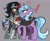 Size: 2048x1698 | Tagged: safe, artist:billtism, idw, king sombra, radiant hope, pony, unicorn, g4, armor, blushing, cape, clothes, exclamation point, female, gray background, heart, horn, looking at each other, looking at someone, male, ship:hopebra, shipping, simple background, straight