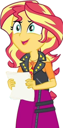 Size: 1246x2520 | Tagged: safe, edit, edited screencap, editor:homersimpson1983, screencap, sunset shimmer, human, equestria girls, g4, clothes, female, geode of empathy, magical geodes, not a vector, solo